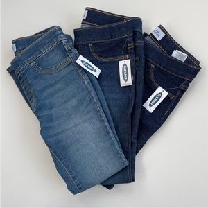 Old Navy Girl's Skinny Jeans LOT of THREE Size 8, New with Tags NWT